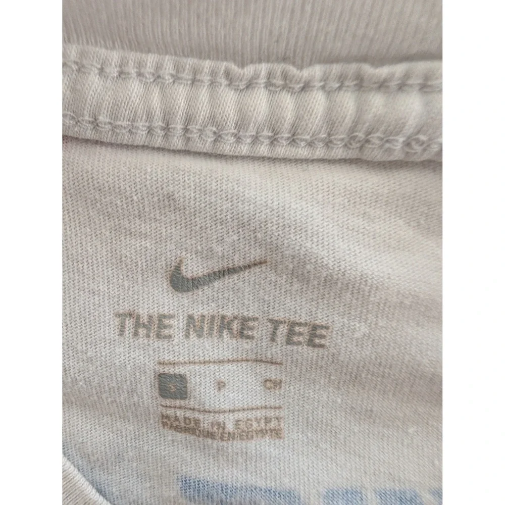 Nike Boys Size Small Graphic Tee Shirt‎ White Red Blue All Over Print